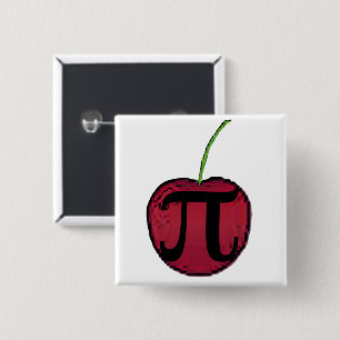 Macaron Carré 5 Cm Bouton Cherry Pi