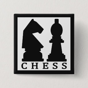 Macaron Carré 5 Cm Bouton CHESS