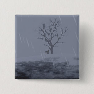 Macaron Carré 5 Cm Bouton Chill de l'hiver