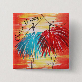 Macaron Carré 5 Cm Bouton Choisir Heureux