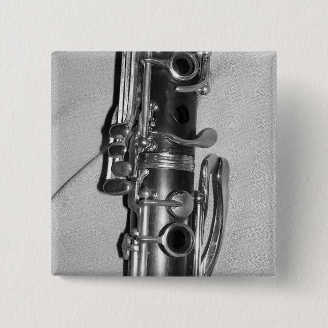 Macaron Carré 5 Cm Bouton Clarinet (Devant)