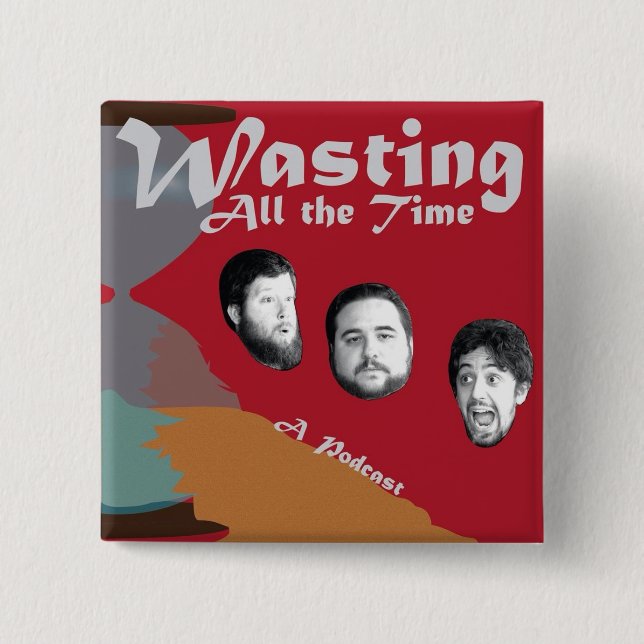 Macaron Carré 5 Cm Bouton classique de logo (Devant)