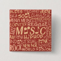 Bouton Collage Word des genres musicaux