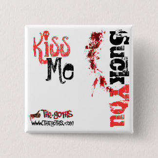 Macaron Carré 5 Cm Bouton comique officiel de LANCEMENT d'escroquerie