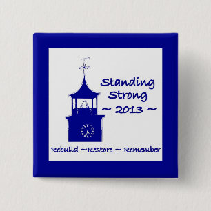 Macaron Carré 5 Cm Bouton commémoratif de Pin du feu de Sc de