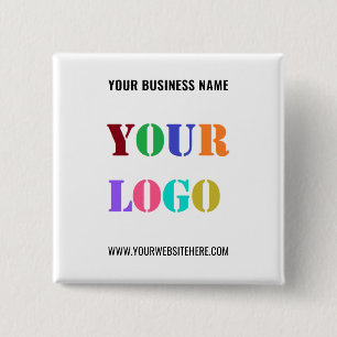 Macaron Carré 5 Cm Bouton commercial promotionnel du logo de votre en