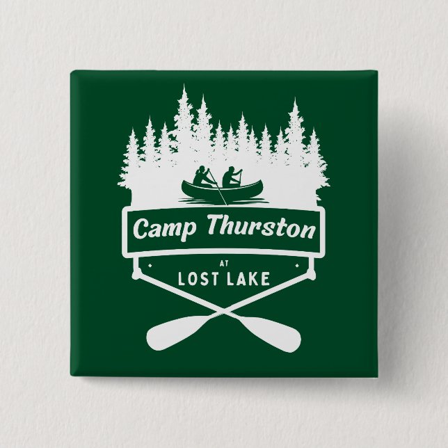 Macaron Carré 5 Cm Bouton Conception (Devant)