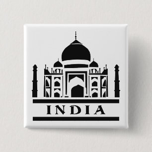 Macaron Carré 5 Cm Bouton couleur personnalisée INDIA