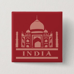 Macaron Carré 5 Cm Bouton couleur personnalisée INDIA