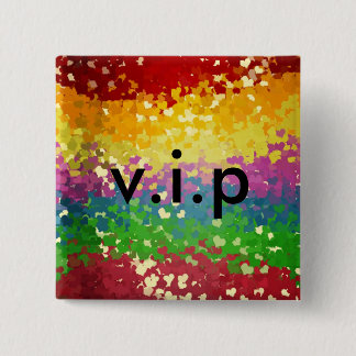Macaron Carré 5 Cm bouton couleurs vives ines, v.i.p