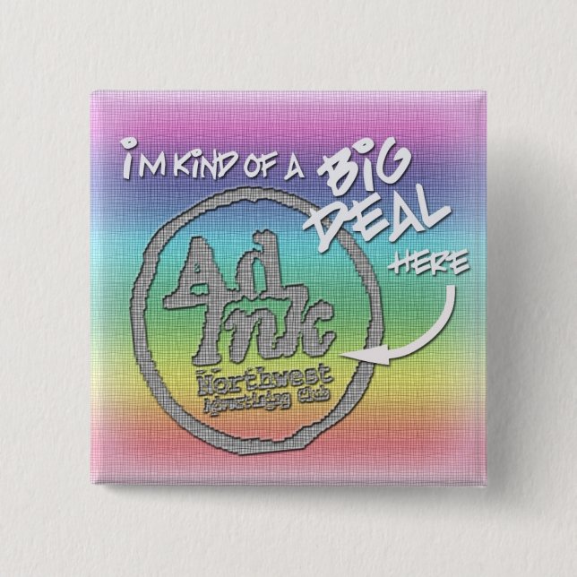 Macaron Carré 5 Cm Bouton d'affaire d'AdInk, style hippie (Devant)