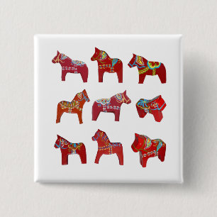 Macaron Carré 5 Cm Bouton Dala Horses