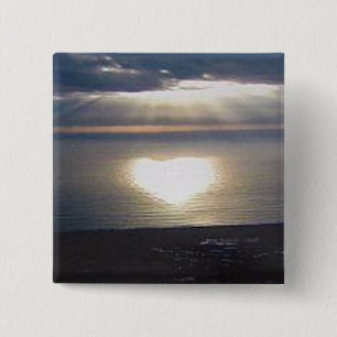 Macaron Carré 5 Cm Bouton d'amour de coucher du soleil