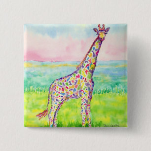 Macaron Carré 5 Cm Bouton d'Annabelle