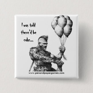 Macaron Carré 5 Cm Bouton d'anniversaire d'année de PnPG troisième