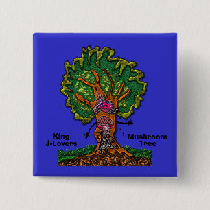 Macaron Carré 5 Cm Bouton d'arbre de champignon de J-amants de roi