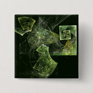 Macaron Carré 5 Cm Bouton d'art Abstrait à équilibre tordu (carré)