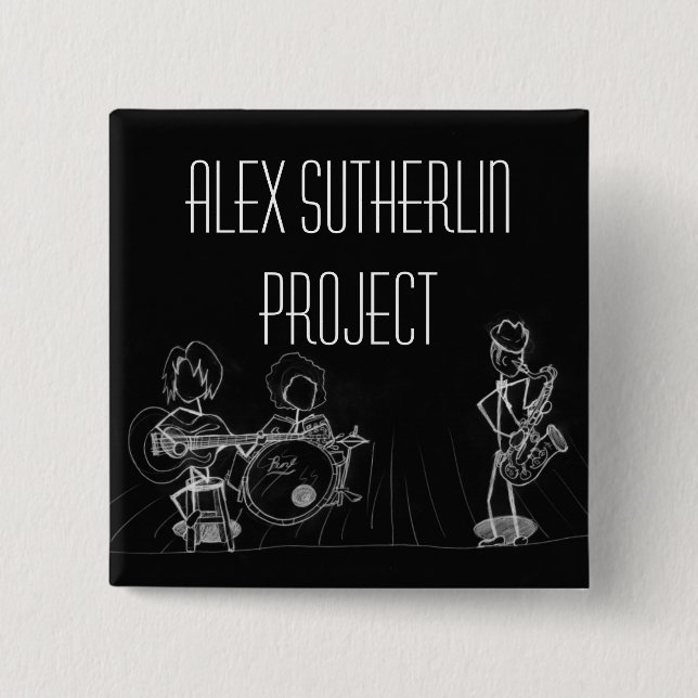 Macaron Carré 5 Cm Bouton d'asp (Devant)