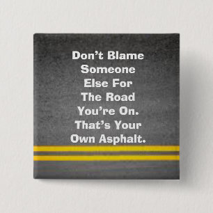 Macaron Carré 5 Cm Bouton d'asphalte personnel