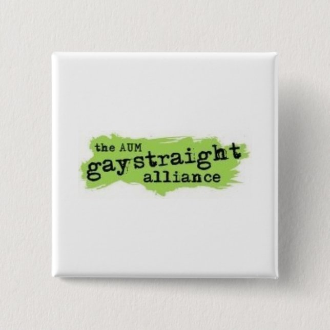 Macaron Carré 5 Cm Bouton d'AUM GSA (Devant)