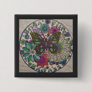 Macaron Carré 5 Cm Bouton de badass Bona Fide