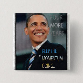 Macaron Carré 5 Cm Bouton de Barack Obama 2012