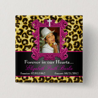 Macaron Carré 5 Cm Bouton de Barlie de foi d'Elizabeth