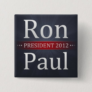 Macaron Carré 5 Cm Bouton de campagne de Ron Paul 2012