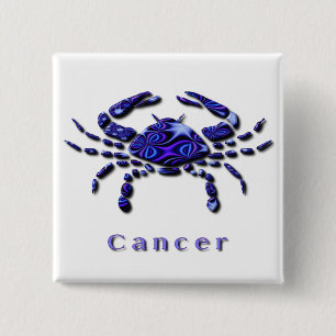 Macaron Carré 5 Cm Bouton de carré de signe de Cancer