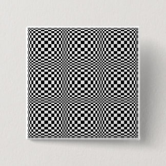 Macaron Carré 5 Cm Bouton de carré d'illusion de damier