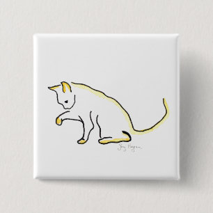 Macaron Carré 5 Cm Bouton de chat