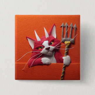 Macaron Carré 5 Cm Bouton de chaton de diable