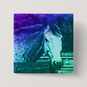 Macaron Carré 5 Cm Bouton de cheval