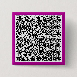 Macaron Carré 5 Cm Bouton de code QR personnalisé