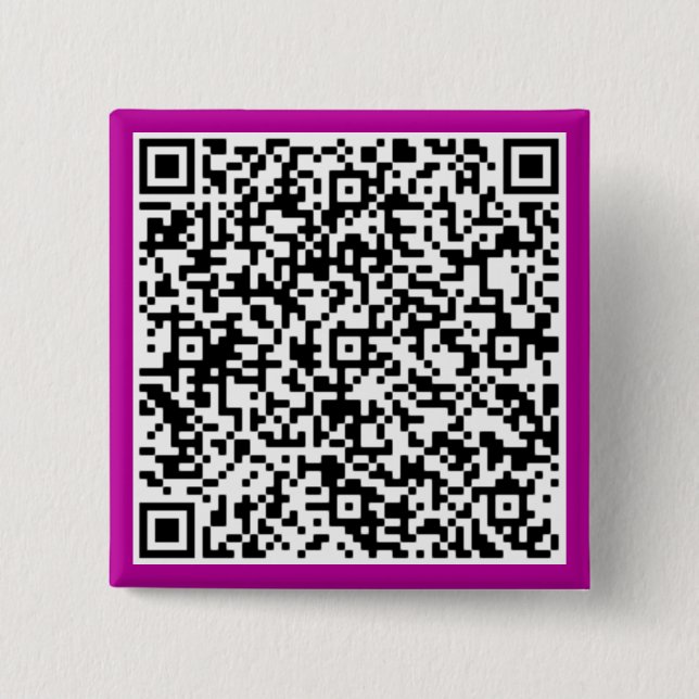 Macaron Carré 5 Cm Bouton de code QR personnalisé (Devant)
