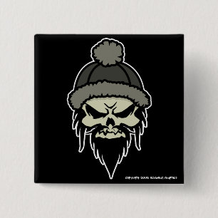 Macaron Carré 5 Cm Bouton de crâne de patineur