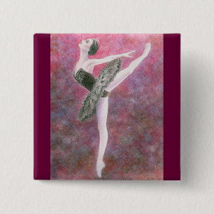 Macaron Carré 5 Cm Bouton de cygne noir