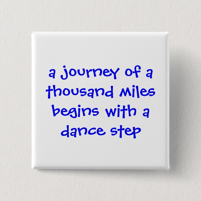 Macaron Carré 5 Cm Bouton de danse (Devant)