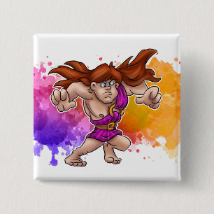 Macaron Carré 5 Cm bouton de dessin animé Samson