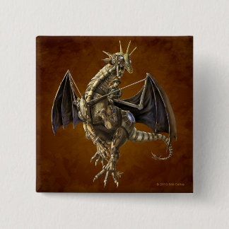 Macaron Carré 5 Cm Bouton de dragon de rouages