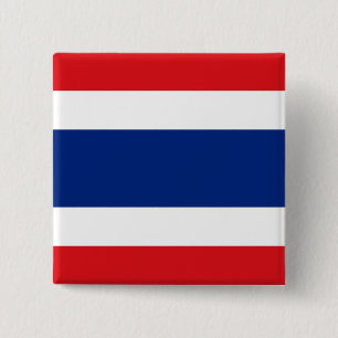 Macaron Carré 5 Cm Bouton de drapeau de la Thaïlande