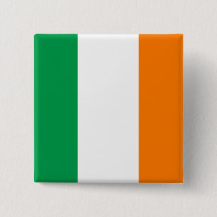 Macaron Carré 5 Cm Bouton de drapeau de l'Irlande
