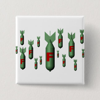 Macaron Carré 5 Cm Bouton de F-Bombe