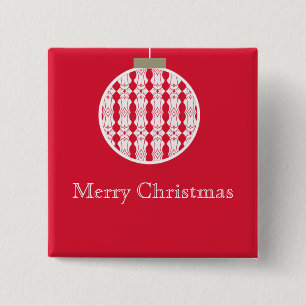 Macaron Carré 5 Cm Bouton de fermeture de l'ornement Art Déco, Rouge