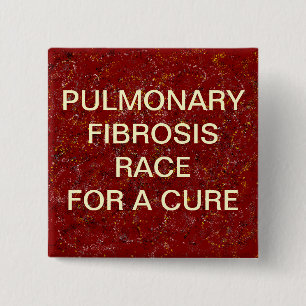 MACARON CARRÉ 5 CM BOUTON DE FIBROSE PULMONAIRE