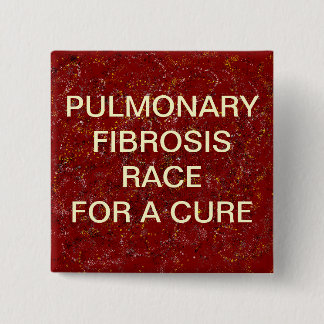MACARON CARRÉ 5 CM BOUTON DE FIBROSE PULMONAIRE