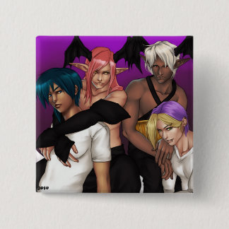 Macaron Carré 5 Cm Bouton de fonte de Redthread (carré)