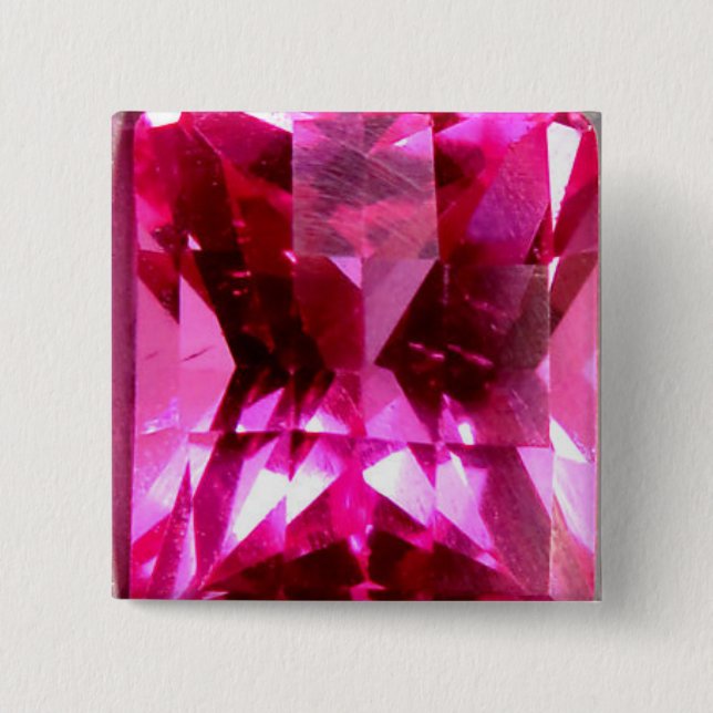 Macaron Carré 5 Cm Bouton de grésillement (Devant)