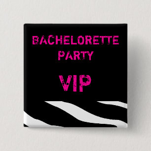 Macaron Carré 5 Cm Bouton de la partie VIP de Bachelorette