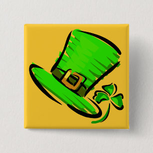 Macaron Carré 5 Cm Bouton de la Saint Patrick